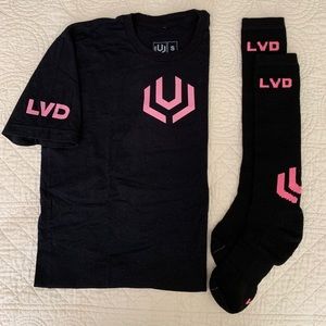 LVD Fitness Competition Tee and Deadlift Socks